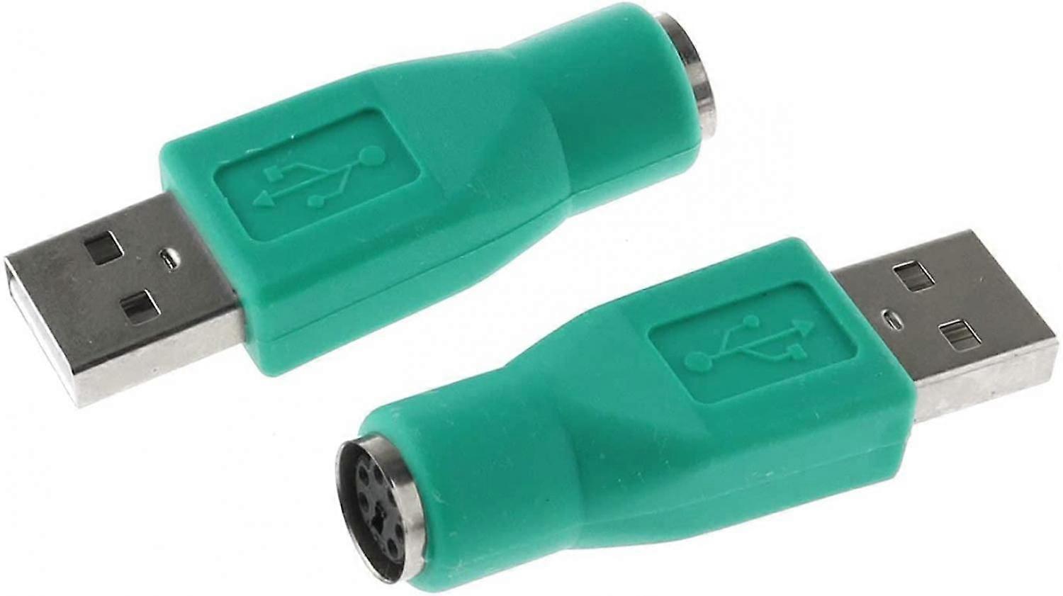 USB to PS2 Adapter Green PS/2 Male  to USB Female Converter Adapter for Mouse and Keyboard