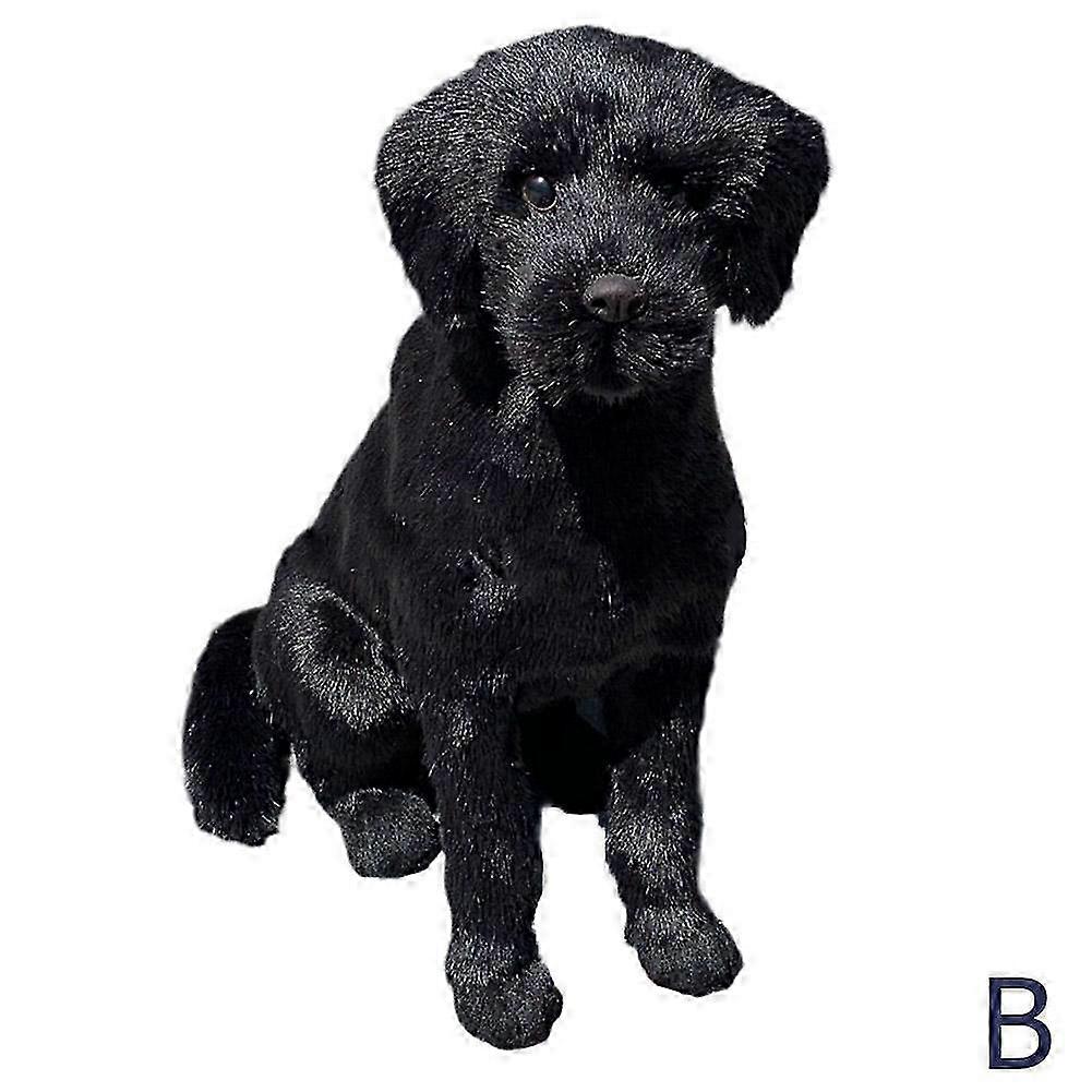 Cuddly Black Dog Puppy Plush Toy with Realistic Simulation and Pet-Friendly Design