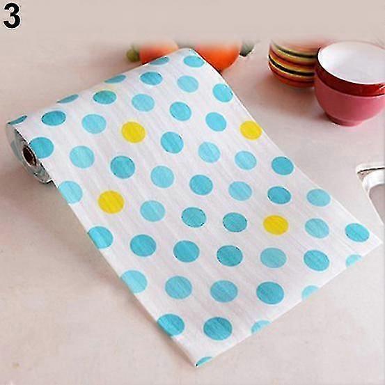 300cm Cute Polka Dots Shelf Paper Cabinet Drawer Liner Kitchen Table Mat