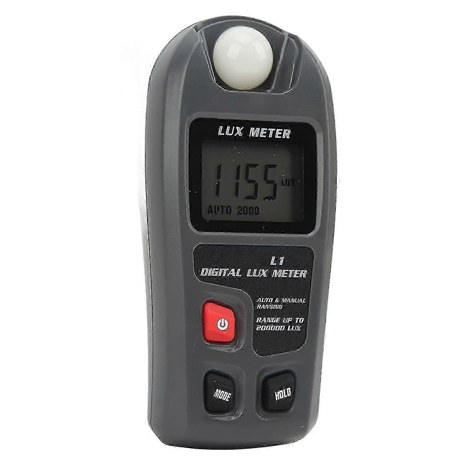 Digital Lux Meter, Handheld Light Meter with LCD Display 0-200,000 Lux, Portable Illuminance Meter for Film Photography Plants Photometer