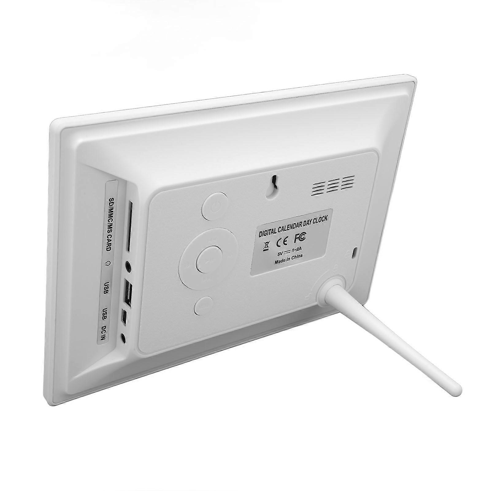 7in Digital Day Auto Dimmable 8 Languages Day Clock with Unabbreviated Week Month Date for Elderly