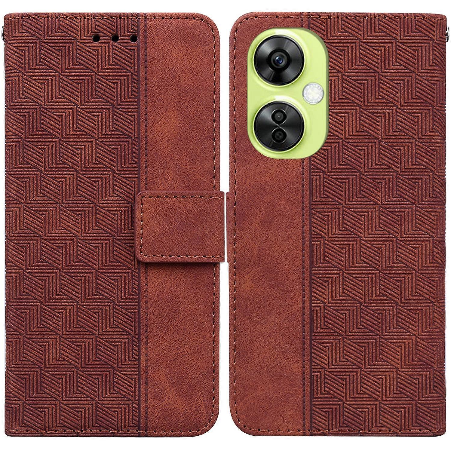 Geometric Embossed Leather Phone Case