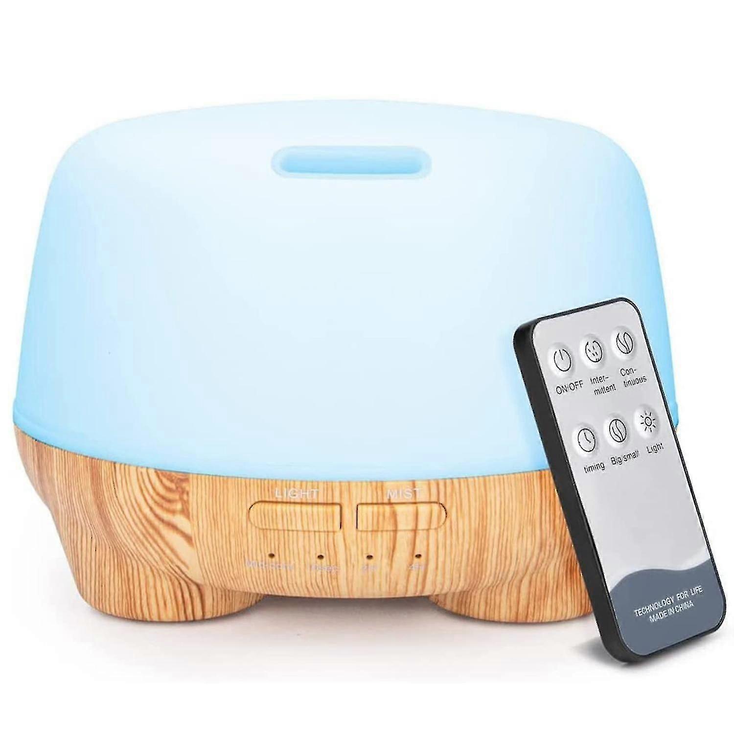 500ML Aromatherapy Essential Oil Diffuser, Ultrasonic Cool Mist Aromatherapy Diffuser, 7 LED Lights