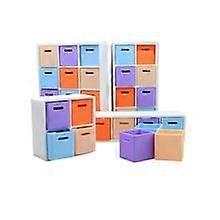 1 Set Miniature Dollhouse Storage Boxes and Shelf 1:12 DIY Drawers Kit Mini Doll House Display Shelf Doll Storage Case for Parent-Child Interaction Pl