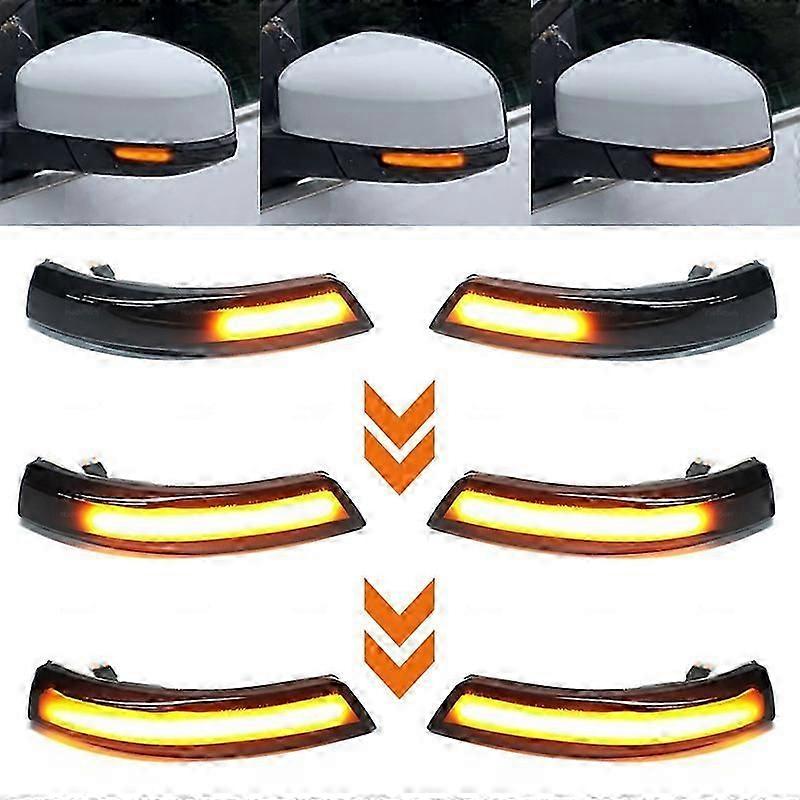 Till Ford Focus Mk3 LED-ljus 2 3 Mk2 Mondeo Mk4 Blinkers Lampa Flödande Sidovinge Backspegelblinker Dynamisk