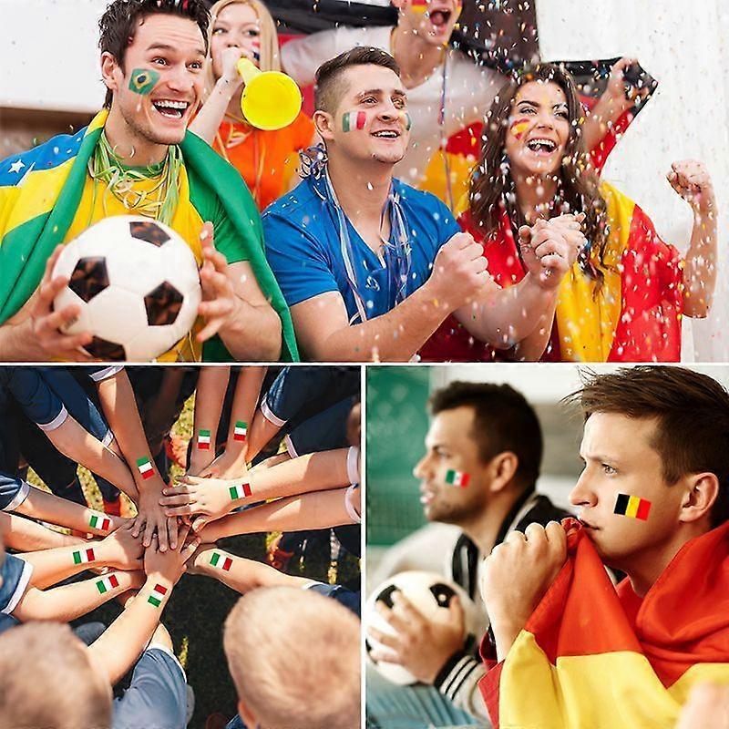 10db zászló matricák futballkupa ideiglenes matricák arc test matricák