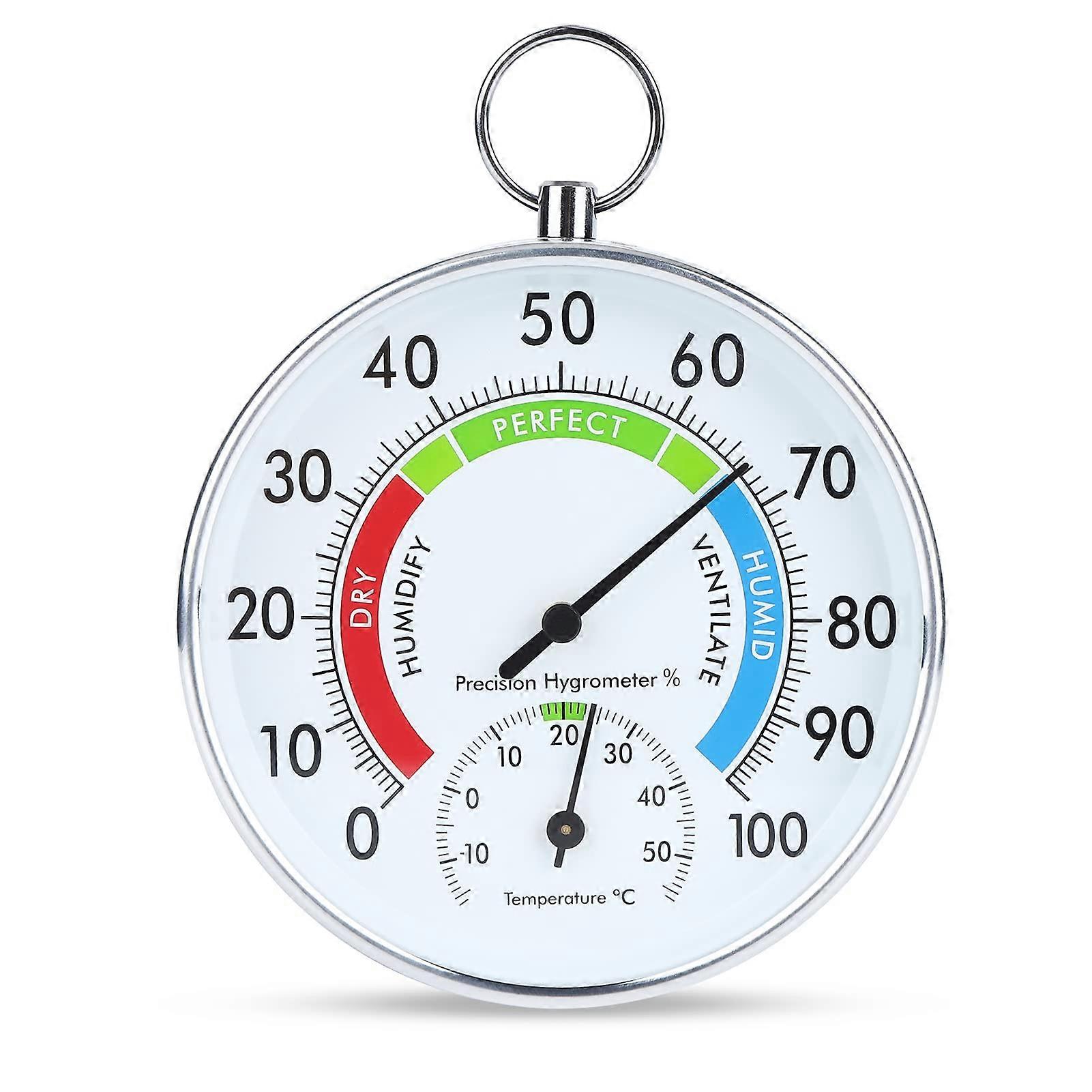 Thermometer Outdoor Hygrometer Analogue Analog Humidity Meter For Indoor Outdoor Temperature Display With Hanging Ring