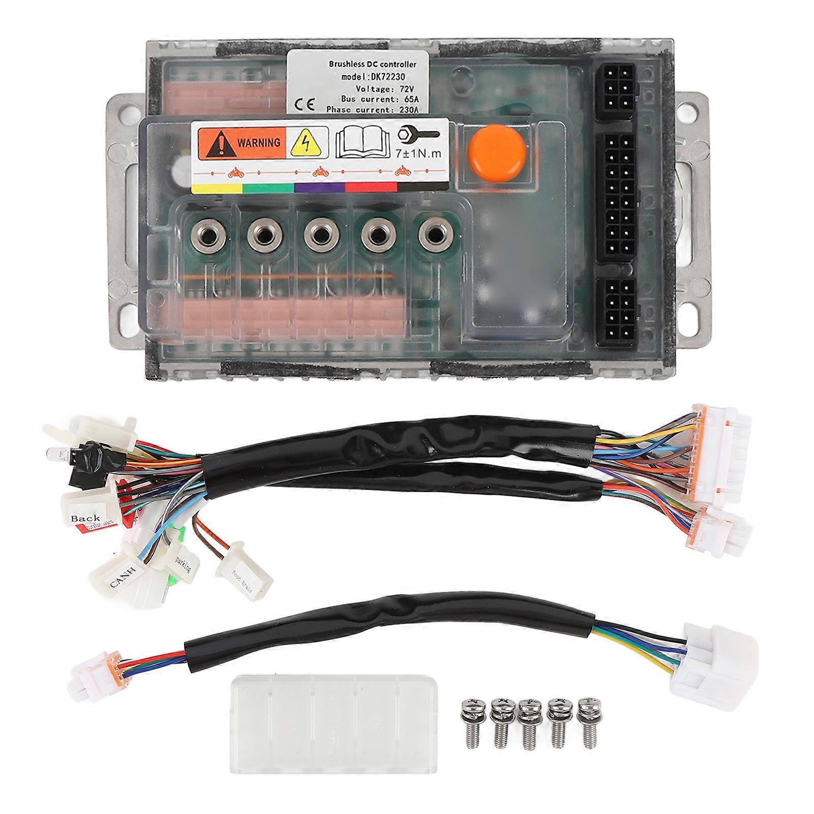 72V Brushless DC Motor Controller DK72230 Sine Wave Control for ≤2000W QS Motor Electric Motorcycle Mobility Scooter Power Management