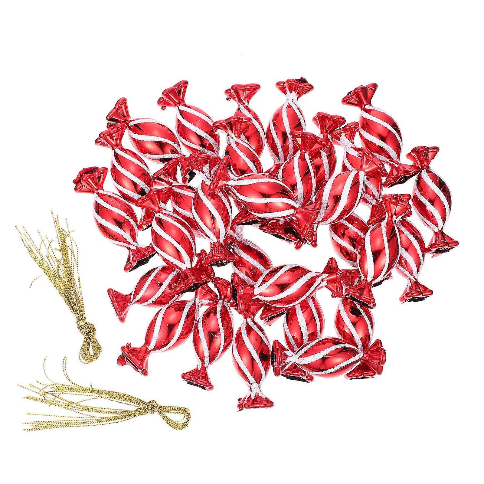 a polished and engaging product description based on your input:

 

**30pcs Christmas Candy Pendant Decorations – Adorable Red Sweet Ornaments for