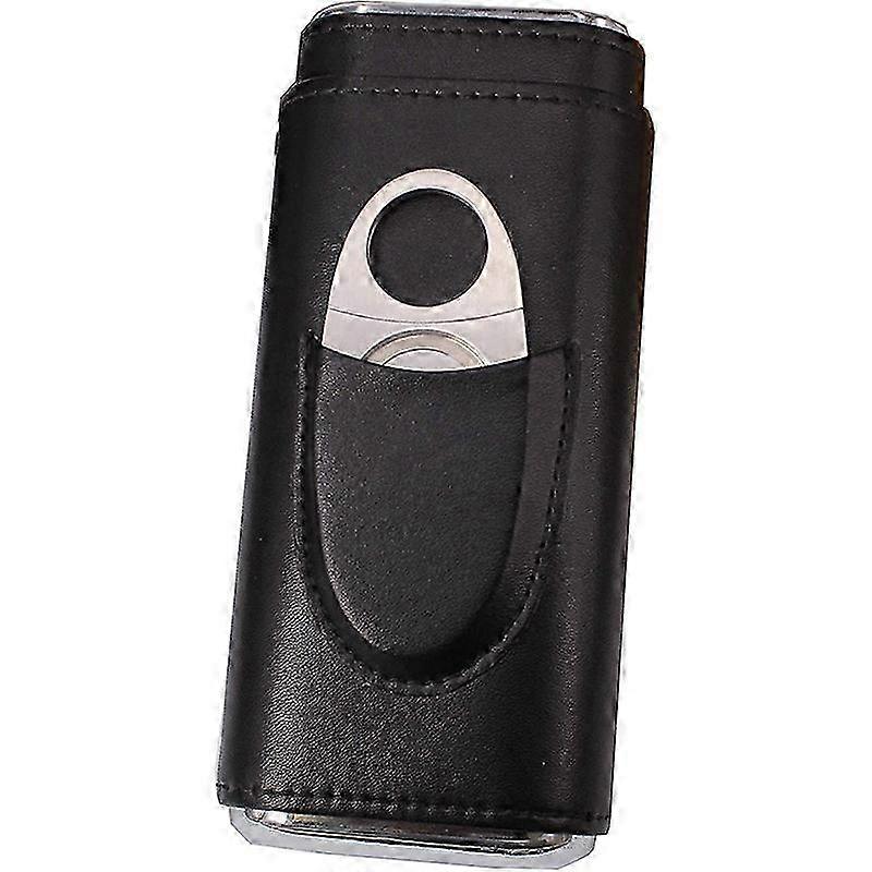 Leder Zigarren-Humidor-Etui - Tragbare Zigarrenaufbewahrungsbox mit Reisehumidor