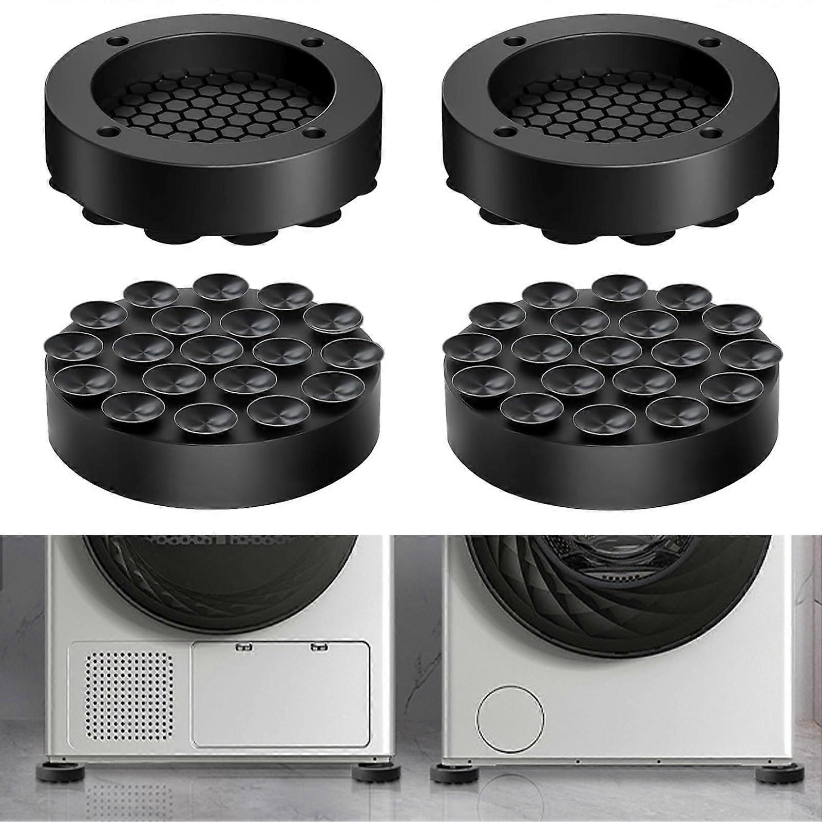 Vibration Damper Mat for Washing Machines, Non-Slip Anti-Vibration Underlay, Pack of 4 Heavy-Duty Foam Mats