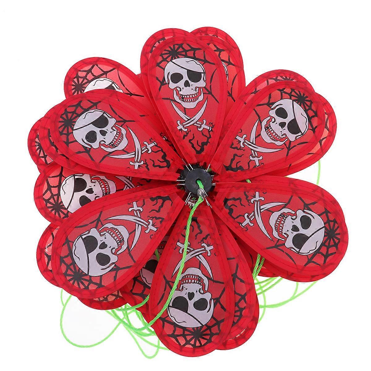 Garden Halloween Decorations Foldable Windmill String Cloth Material Rotating Wings Lawn Yard Camping Accessory 1Pack