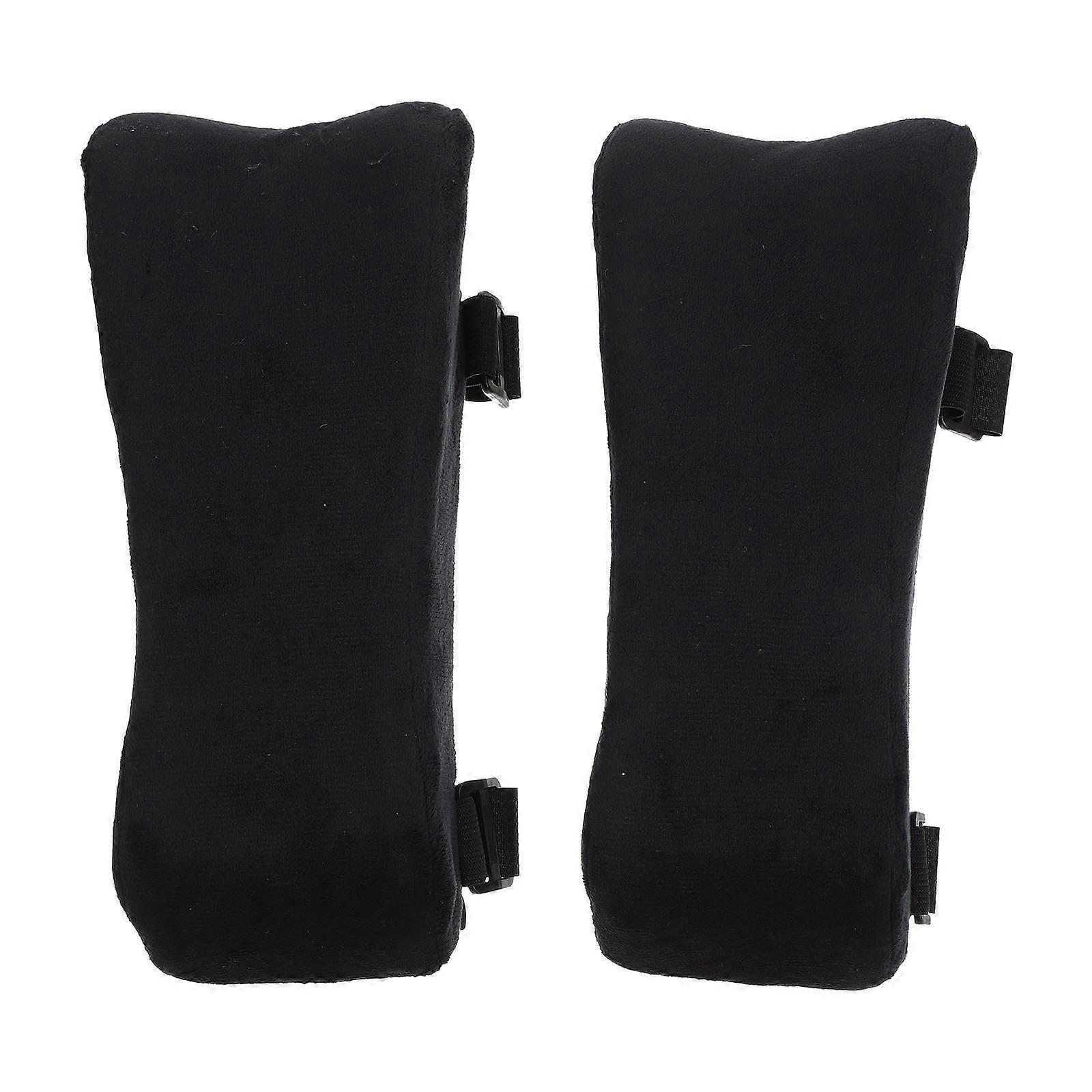 Universal Armrest Pads Comfortable Armrest Cushions Office Use Black 9.8 3.9 2.8in Premium High Density Memory Fill 2Pack