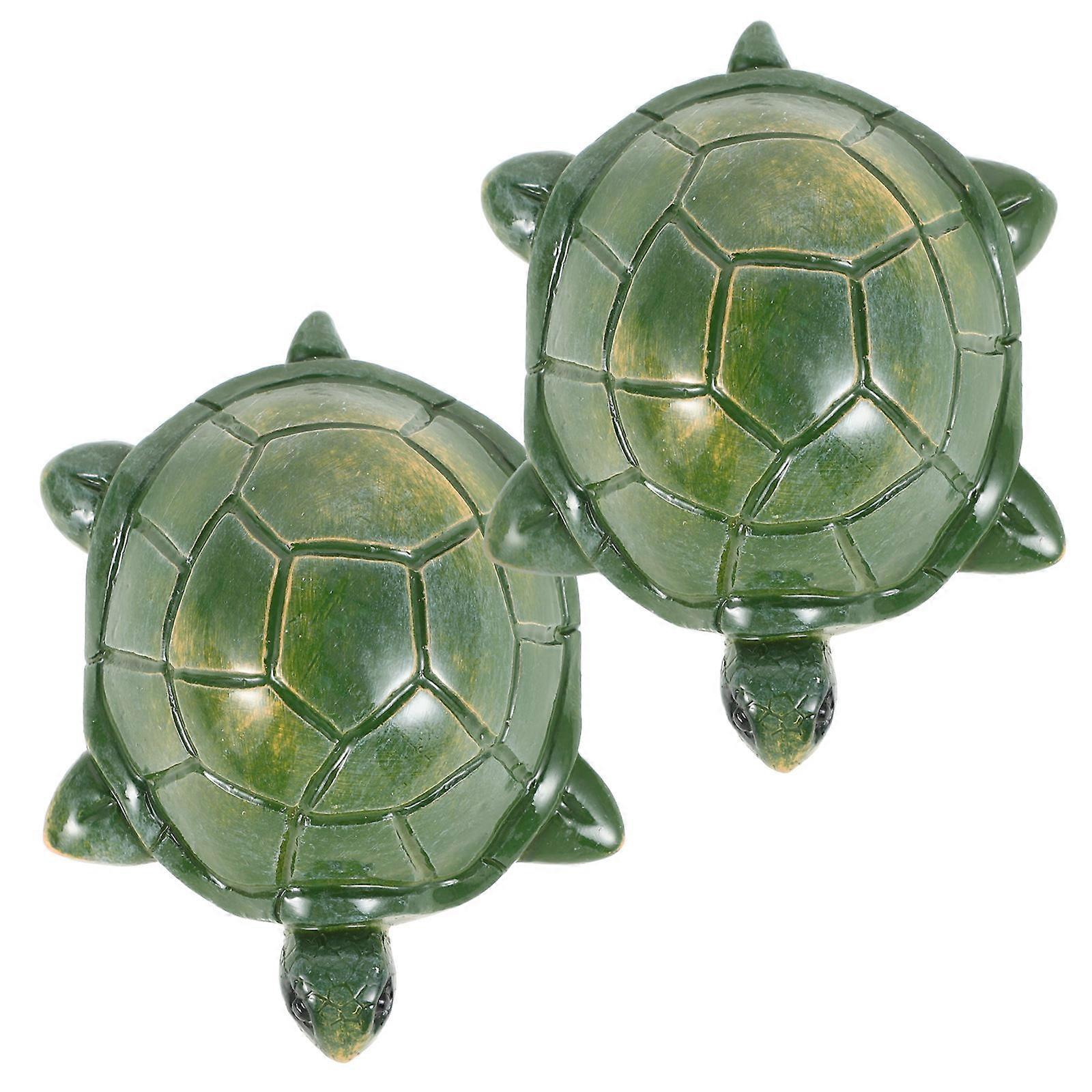 Decorative Toilet Bolt Covers Resin Turtle Shape Green Color 8.00X6.00X3.00CM 2Pcs