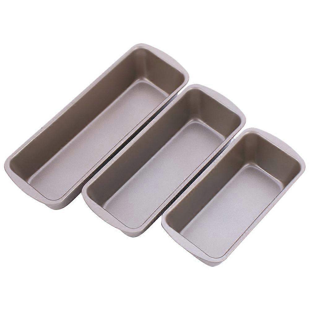 Carbon Steel Toast Pan Rectangular Shape Simple Style Baking 3Pcs