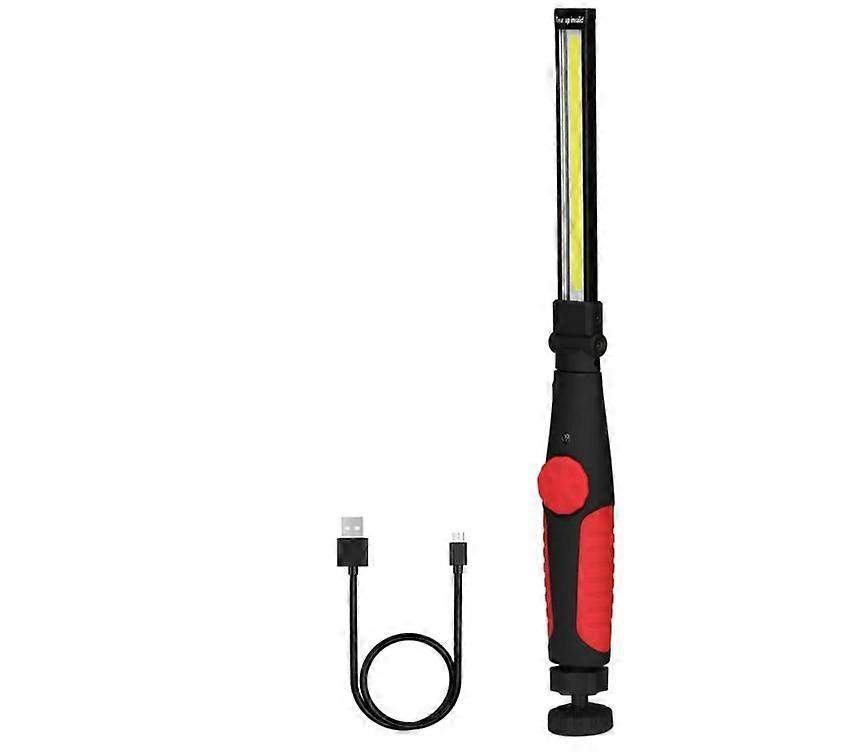 LED Rechargeable Work Light, Magnetic Underhood Worklight Cool Gadget Tool,Cordless Battery Powered Mechanic Lamp Torch(Red)