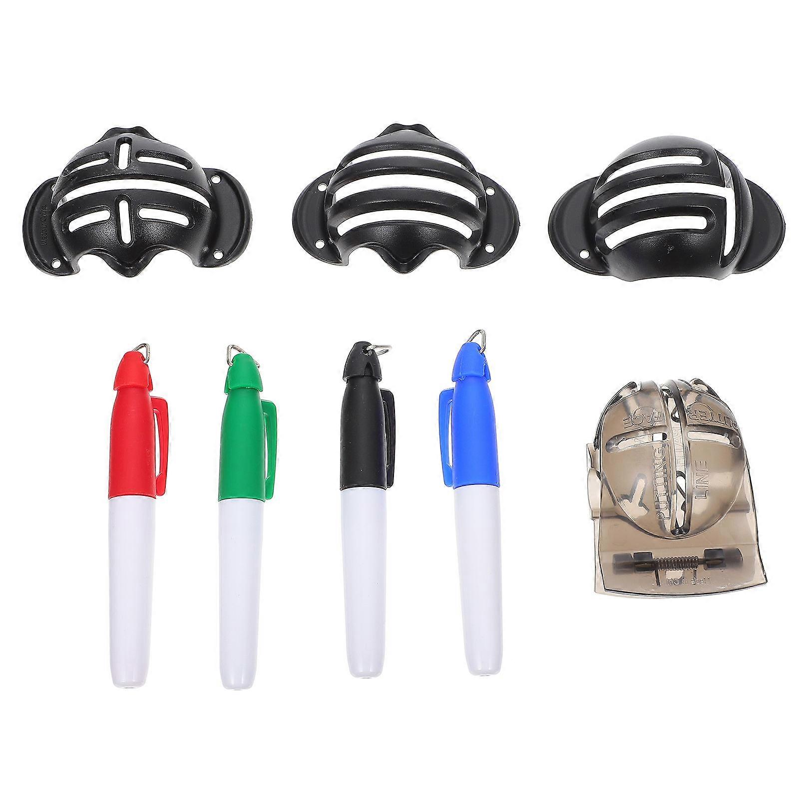 Golf Equipment Alignment Tool Golfs Balls Drawing Tool for Practice Sessions Plastic Tongs Form 8Pcs