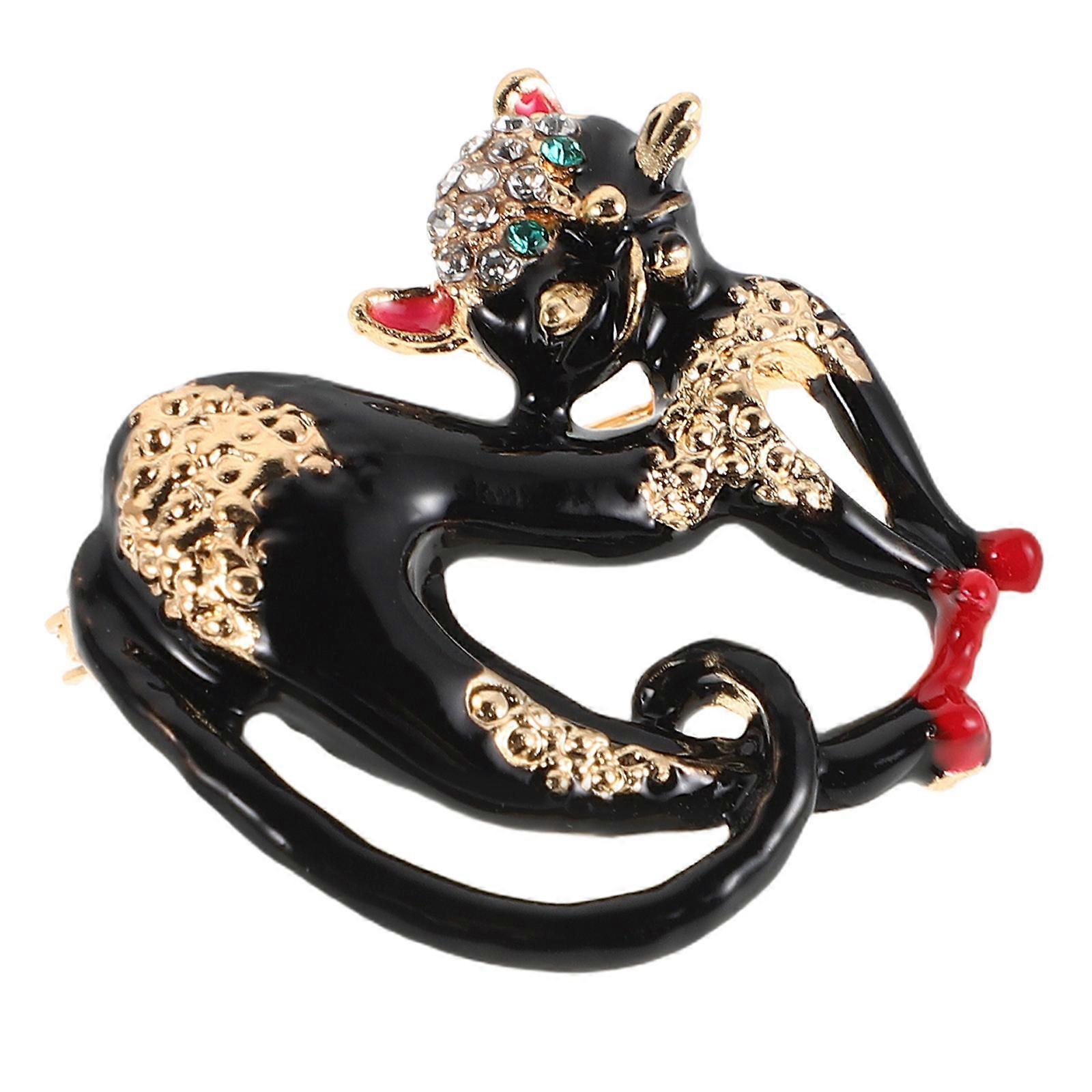 It sounds like you're describing or crafting a product listing for a **Cute Alloy Cat Brooch Pin**! Here's a polished and engaging version of your