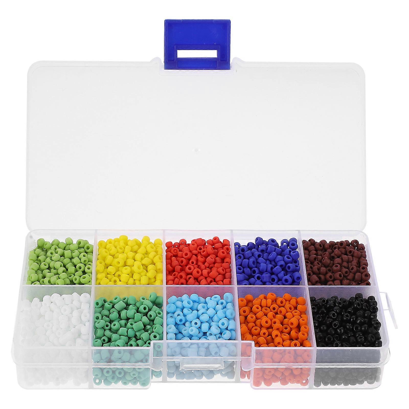 Tiny Beads for Bracelets Making Assorted Color 0.3X0.3cm Plastic Beads for Crafting Halloween 4500Pcs