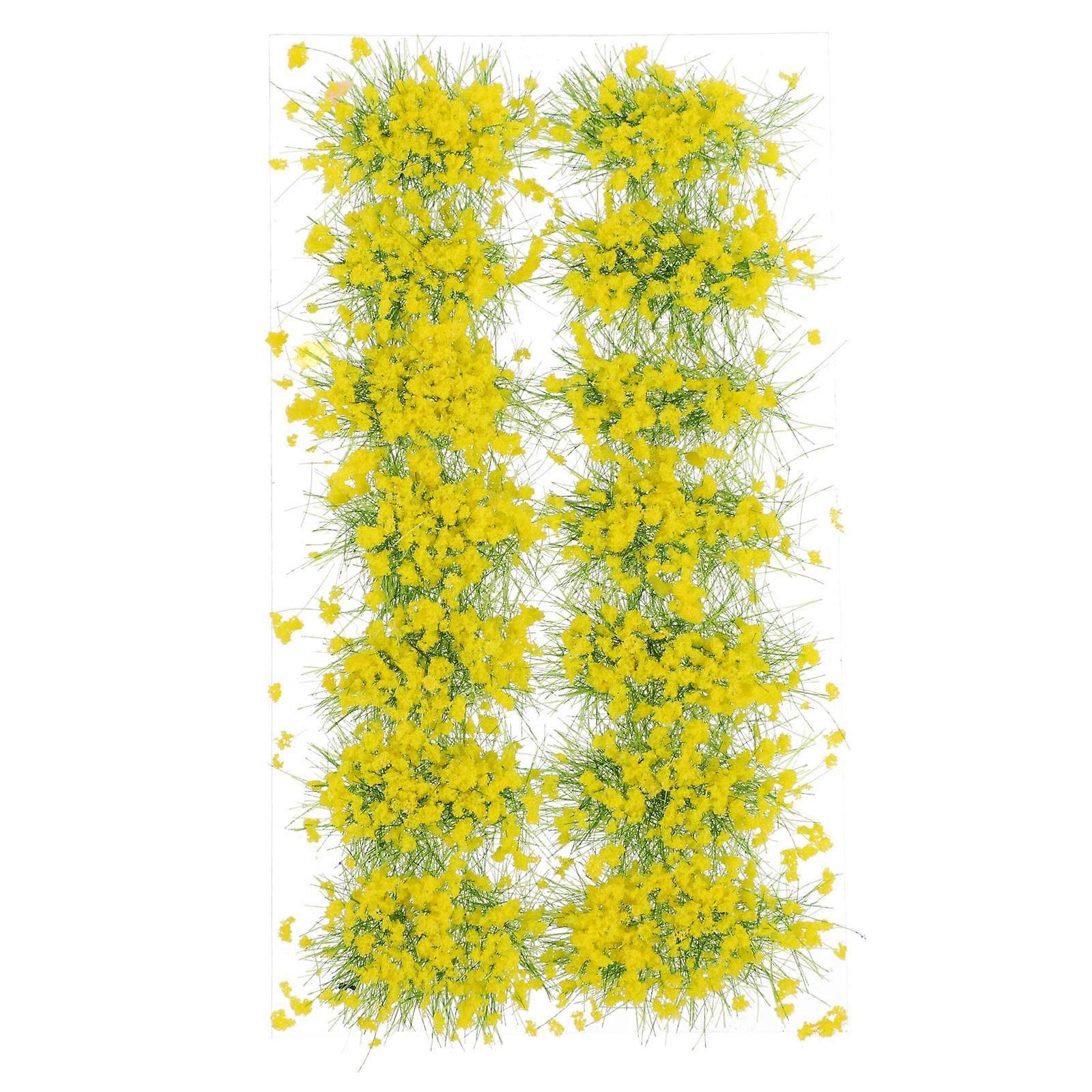 Miniature Static Grass Sand Craft Model Terrain Grass Decorative DIY Landscapes Doll Houses Fairy Gardens Yellow 11X6CM