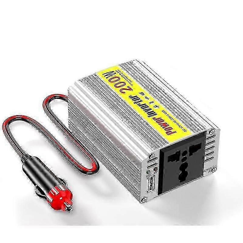 200W Car Power Inverter Voltage Transformer DC12V to AC 220V Converter Auto Modified Sine Wave 2.1A