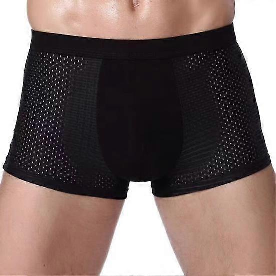 Men Boxers Elastic Mid Waist Ice Silk Mesh Seamless Soft Breathable U Convex Quick Dry Moisture-wicking Firm Stitching Men Underpants