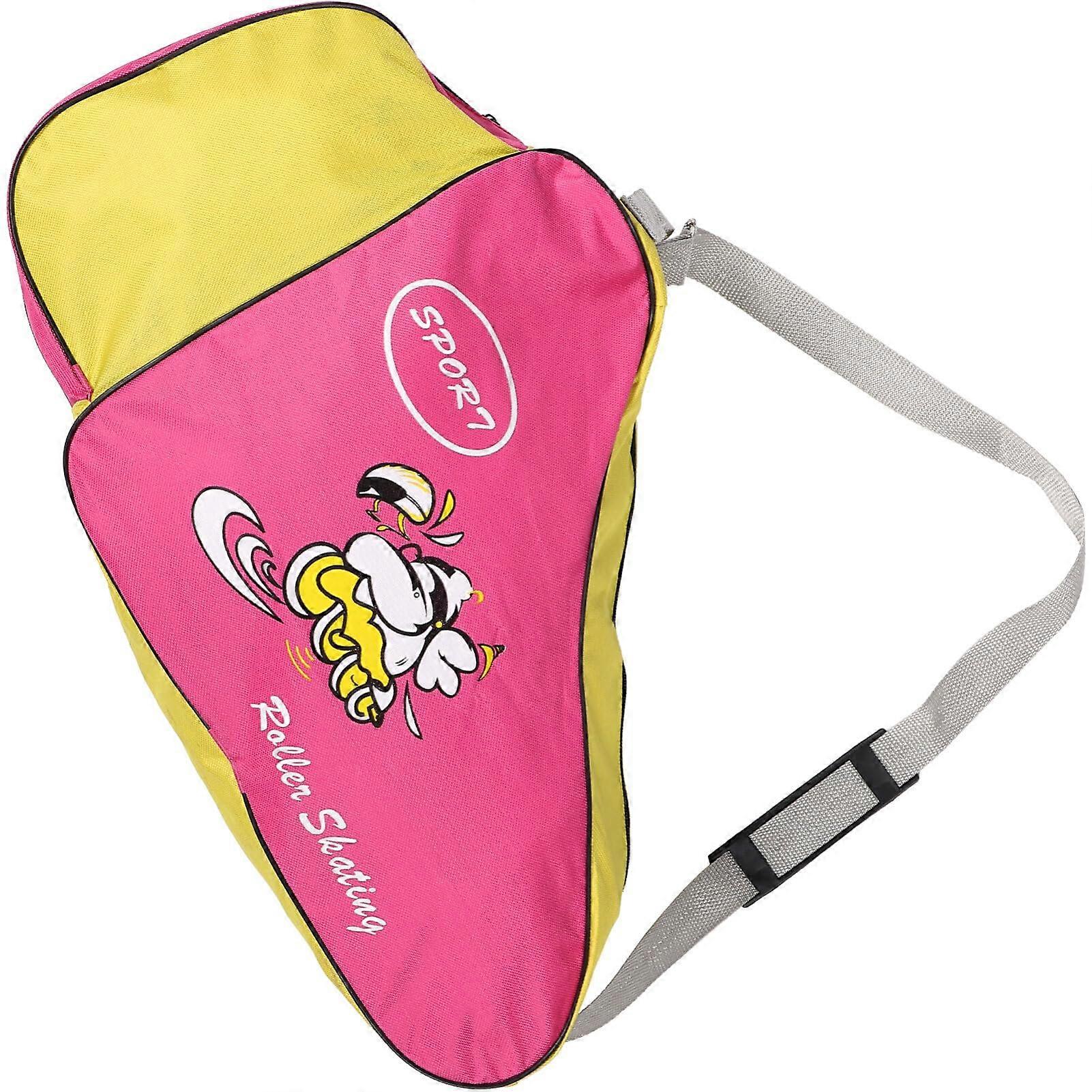Roller Skate Bag Large Capacity Triangular Knee Pad Tote Fabric Shopping Bag for Ice Skating Activities