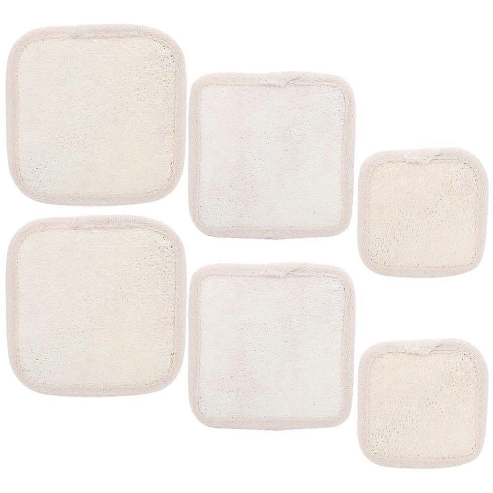 Laveur de dos pour douche luffa exfoliant corps épurateur bord fermé Design 6Pcs