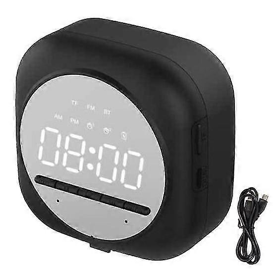 Q12 Bluetooth-compatible 5.0 Multifunctional Alarm Clock Subwoofer Speaker Support TF Card