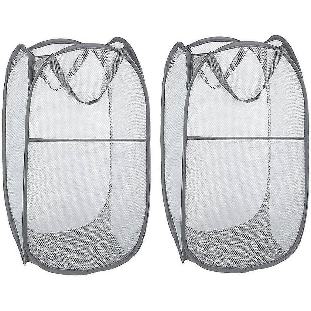 Portable Foldable Dirty Clothes Storage with Handle - Gray