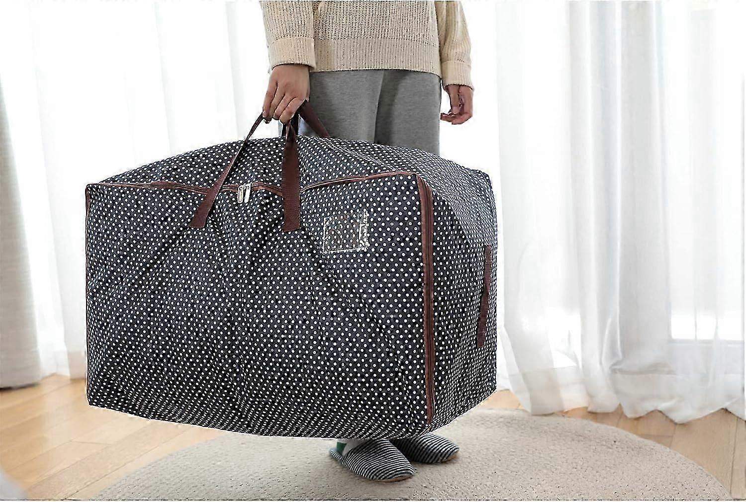 2025 Latest Model 100L Large Underbed Clothes Storage Bag with Zip, Moisture