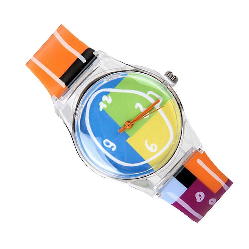 Childrens Watch Color Pattern Watch Precise Timing for Kids Casual Occasions 1Pcs