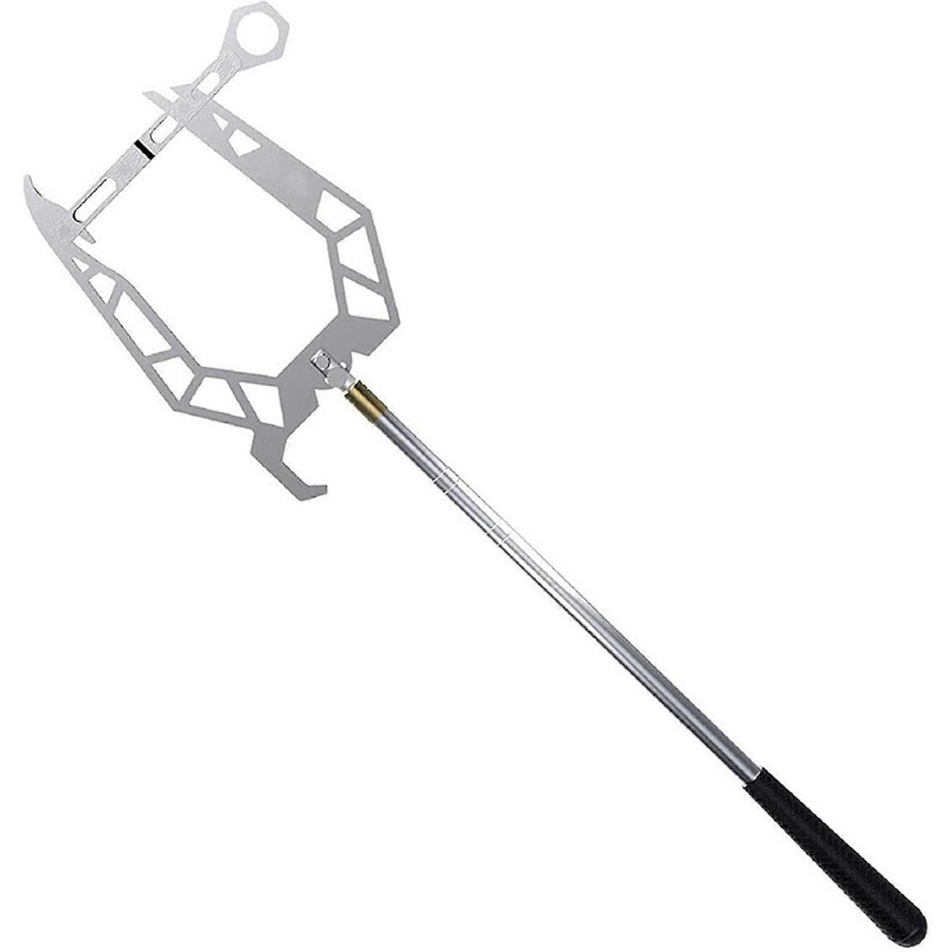 Telescopic boat hook for docking 16 x 6 inch stainless steel automatic telescopic boat hook with cable guide Ushaped boat hook pole for mooring