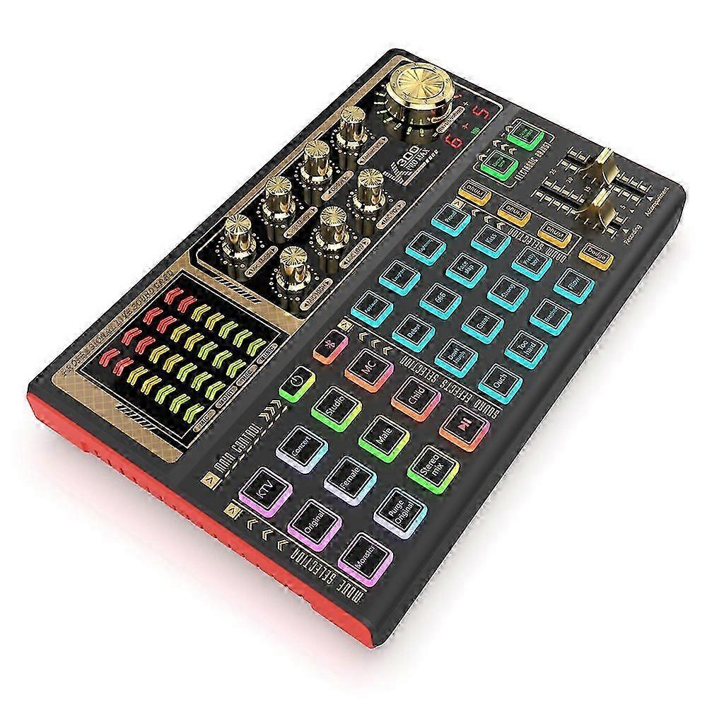 K300 Pro Max Universal Wireless Bluetooth Audio Mixer Live Sound Card for Smartphones/PC