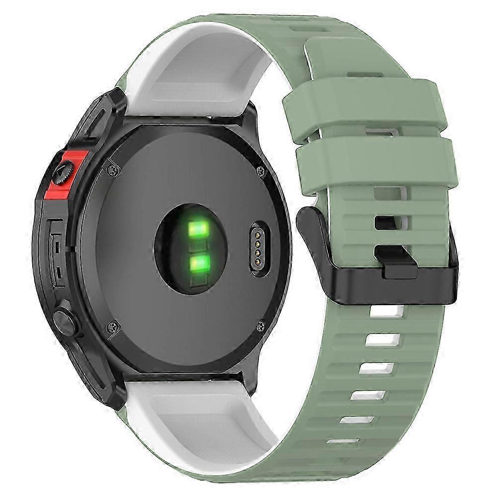 For Watch Bands Compatible with Certain Brand Silicone Dual-color Horizontal Stripes Wrist Strap