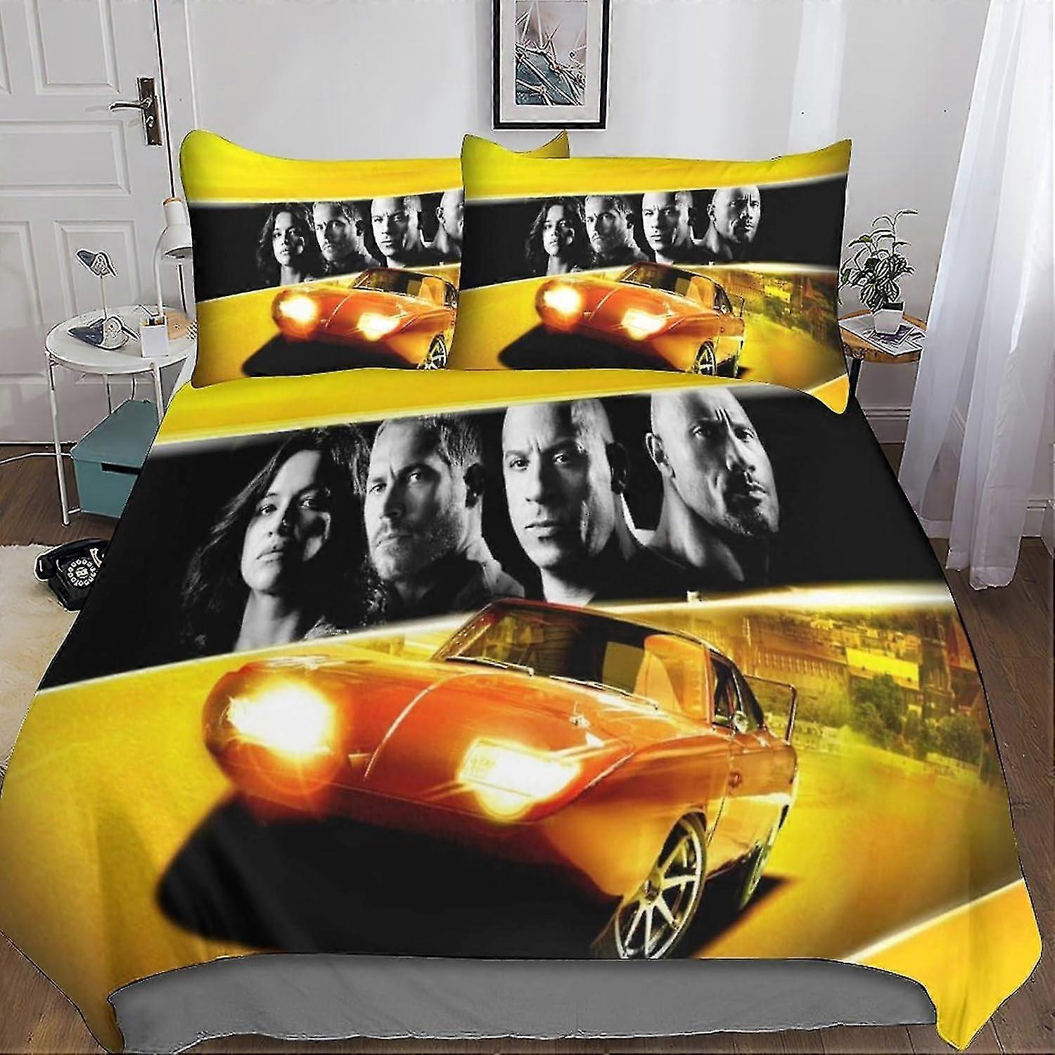 Fast \u0026 Furious Inspiré 3D Housse de couette Housse de couette en microfibre  douce Ensemble de, image size:1500x1500