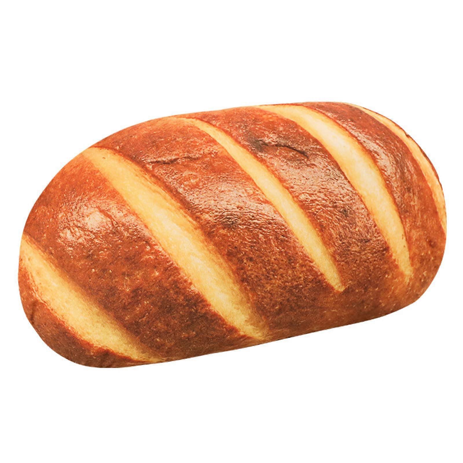 Plush cushion in bread shape, 20.3 cm (8/16 inches), as desk decoration, emotional cushion, does not deform, for office, car.