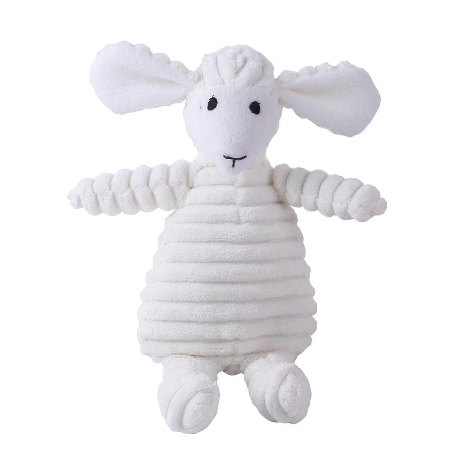 Puppy Teething Chew Toy Squeaky Teething Toys Teething Entertainment Soft Squeaky Toy Chew Toy Plush Sheep Interactive Dog Toy Pet Supplies