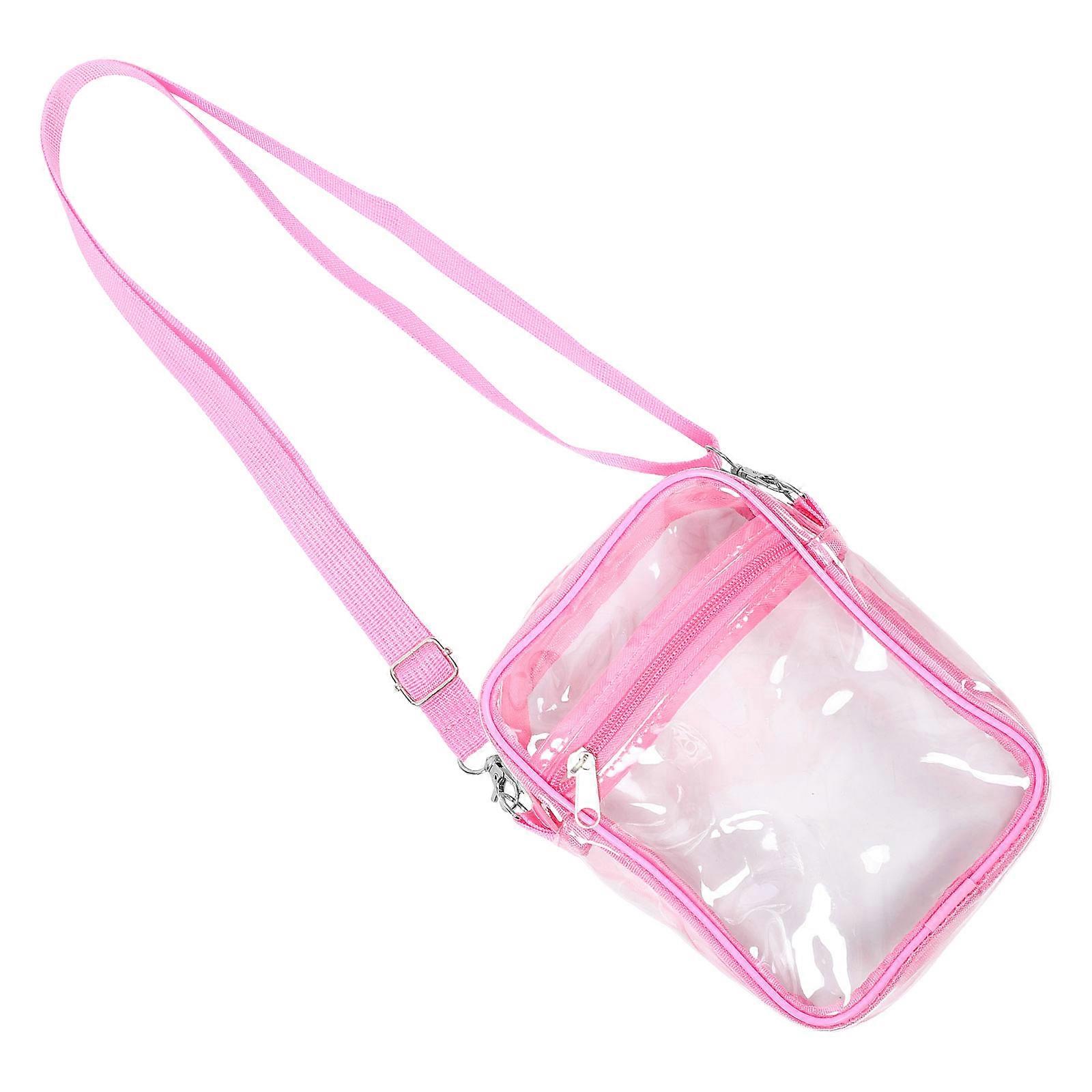Water Resistant Transparent PVC Crossbody Bag for Women – Lightweight Shoulder Bag with Zipper Closure, Multifunctional Storage for Phone, Wallet,