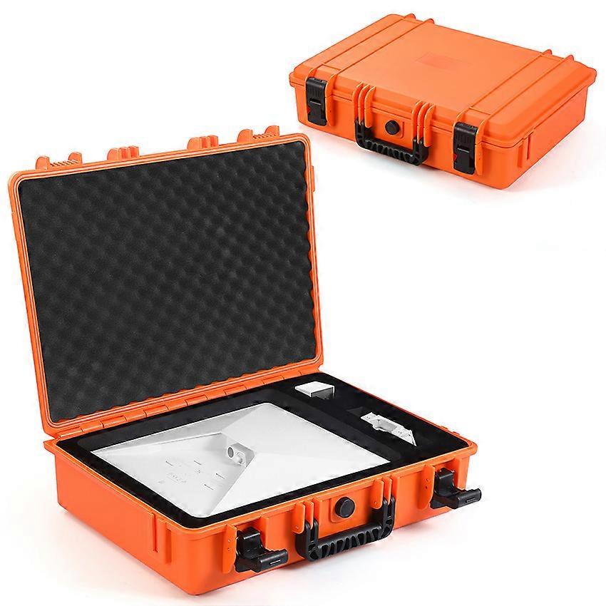 Plastic Box EVA Case Accessories for Starlink Mini Internet Kit Satellite (Orange- Box Only)
