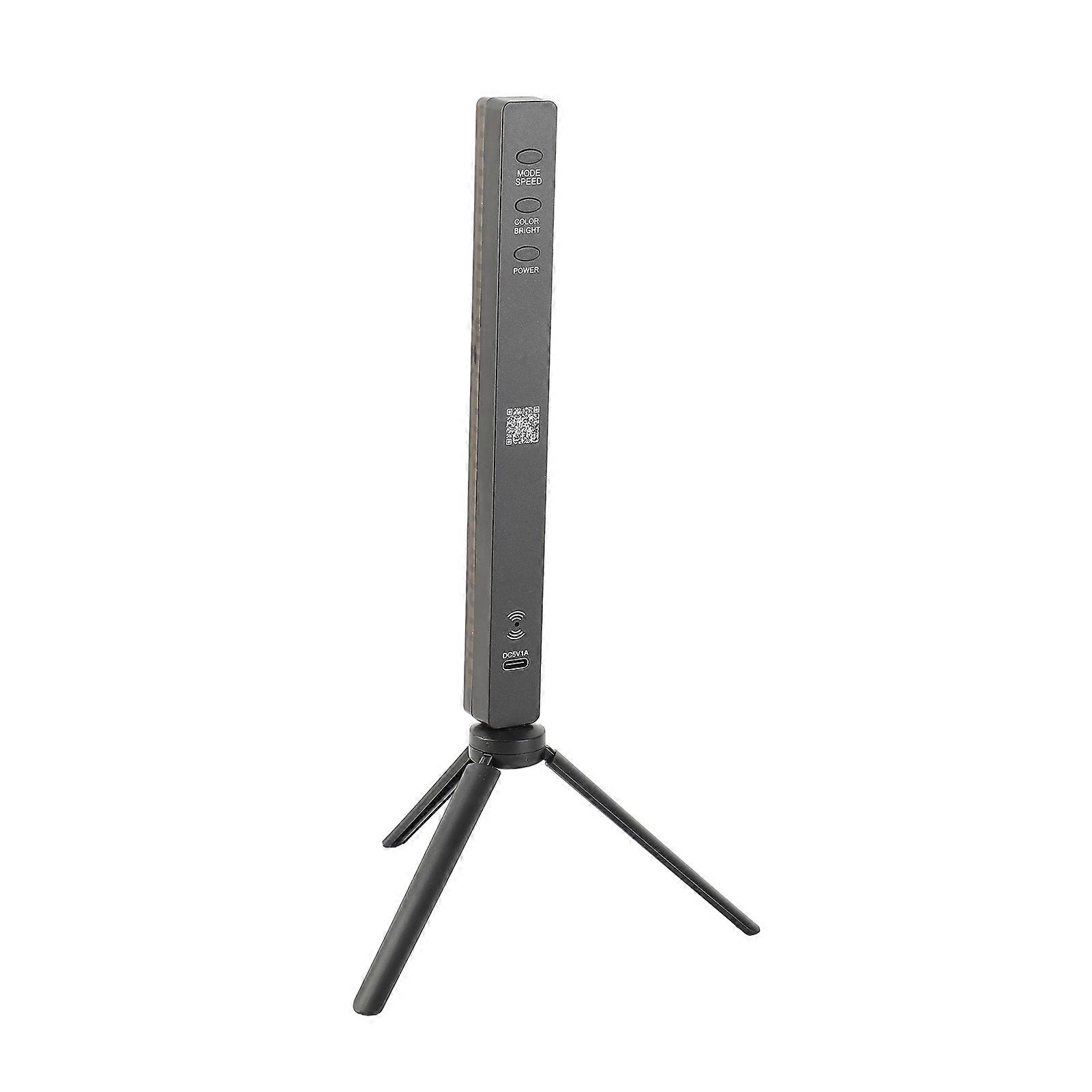 32LED Rhythm Pickup Light RGB Colorful Sound Sensitive Music Light Voice Activated Ambient Light Bar USB Rechargeable Black