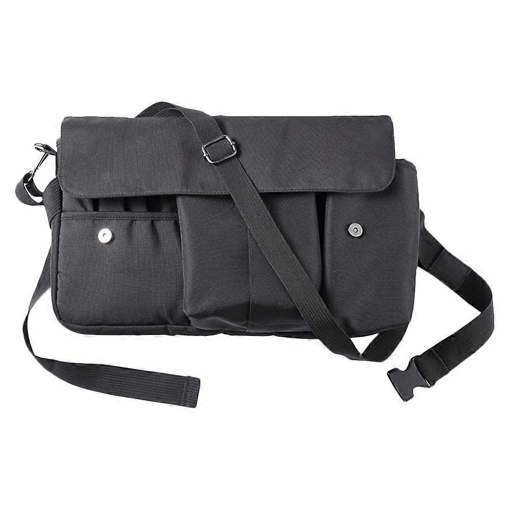 Pockets Professional Makeup Storage Bag Organizer with Belt Strap, Water Resistant Canvas, Multiple Compartments for Brushes and Tools, Travel &
