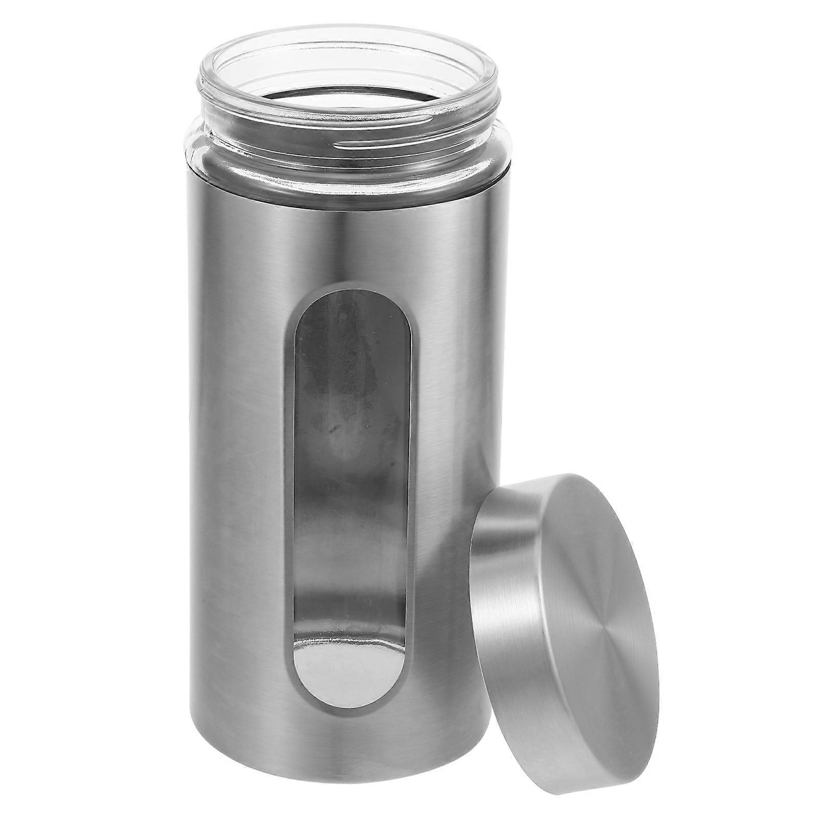 Stainless Airtight Container Moisture Proof Spill Proof Silver 1Pack