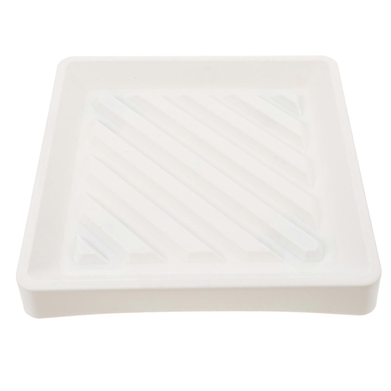 Large Rolling Saucers For Potted Plants Heavy Duty Square Tray With Wheels Sturdy Construction Home Use 24.30X24.30X5.00CM 1Pcs