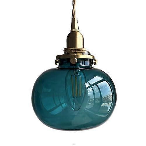 Modern chandelier in industrial style, E14 light source, glass pendant lampshade, ceiling lighting fixture