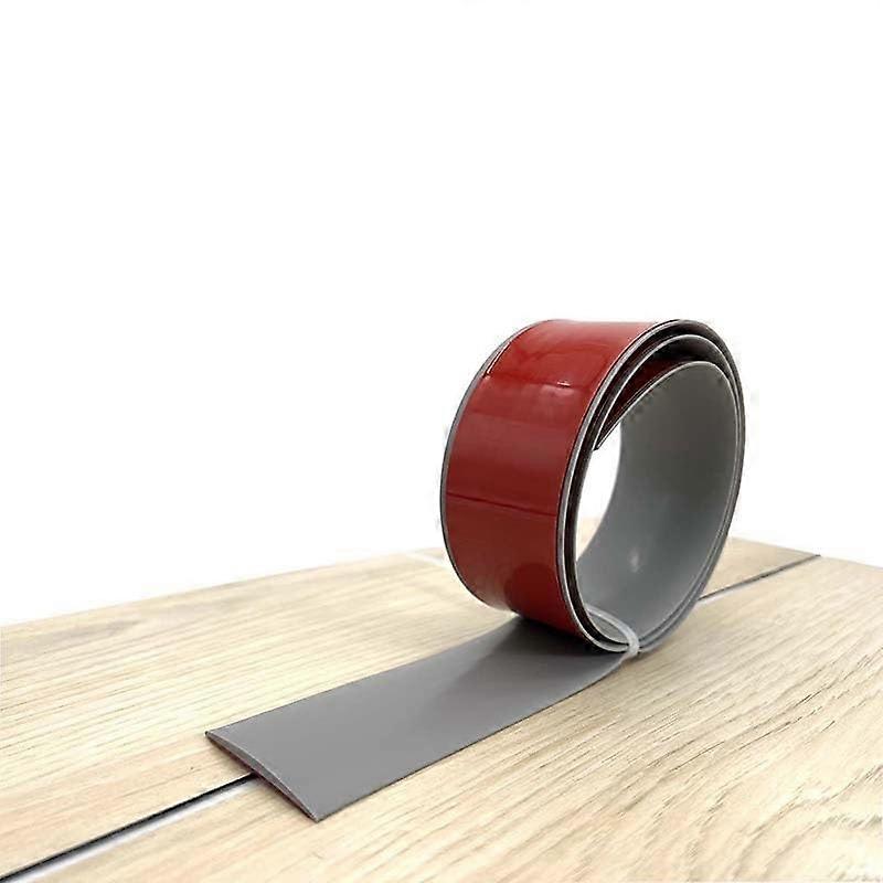 5 m SelfAdhesive Flooring Transitions, Vinyl Floor Edge Cladding (Grey, 4 cm)