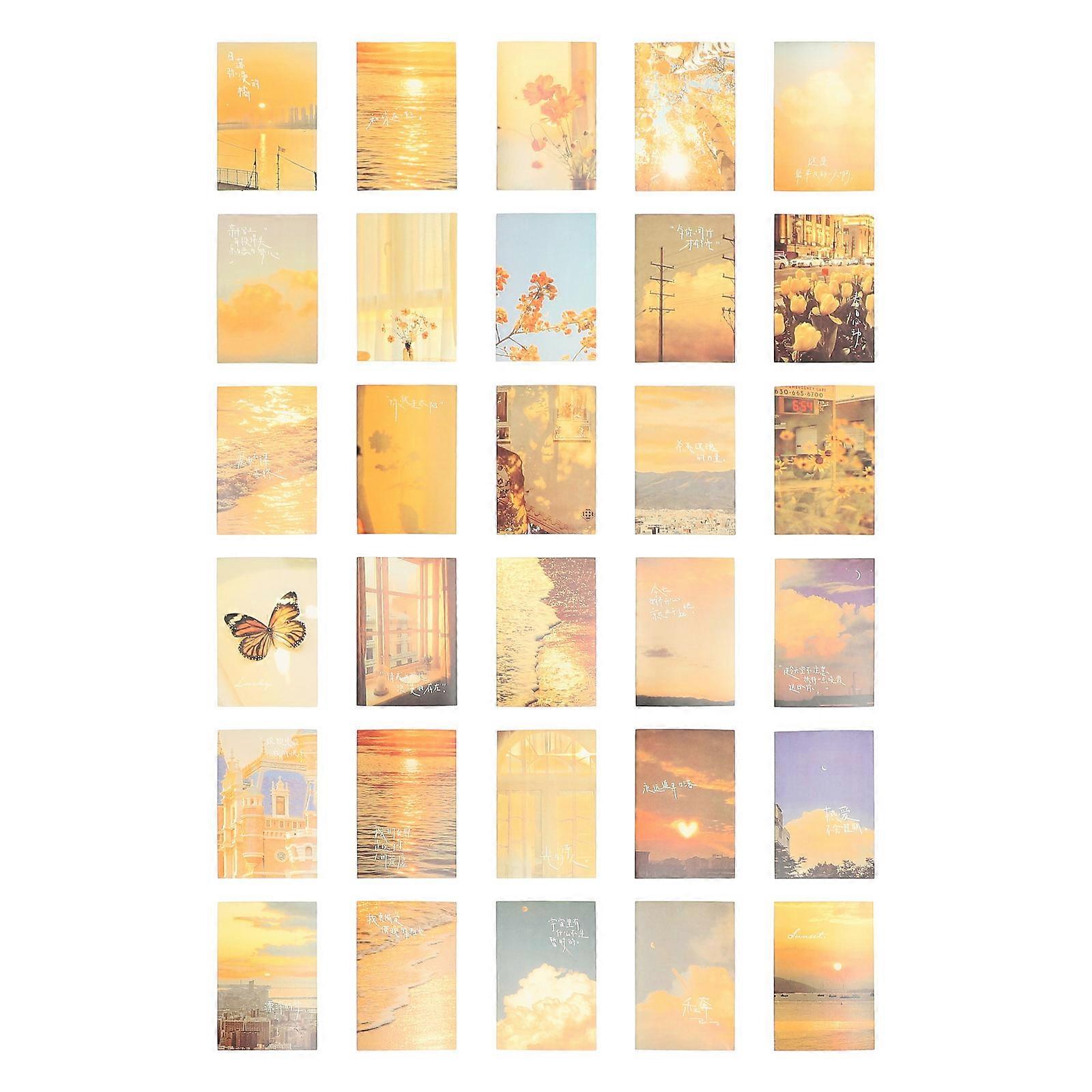 Scrapbooking Supply For Teens Material Cards Assorted Color 14.2X9.3cm Message Paper 30Pcs