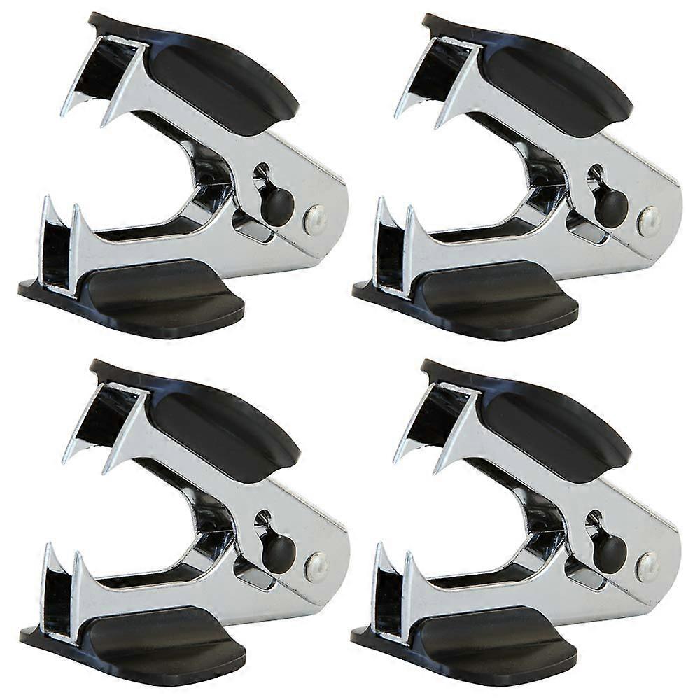 Staple Remover, Staple Remover, Staple Remover, Metal Staple Remover, Black, Pack of 4, Small Nail Puller for Office Supplies and Stationery
