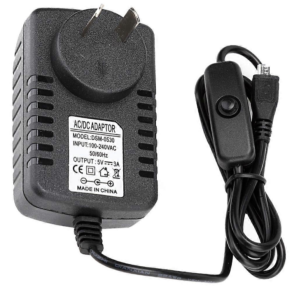 5V 3A Micro USB Power Adapter With Switch for Raspberry Pi 3 B+/ 3B /3A+ 100V 240V
