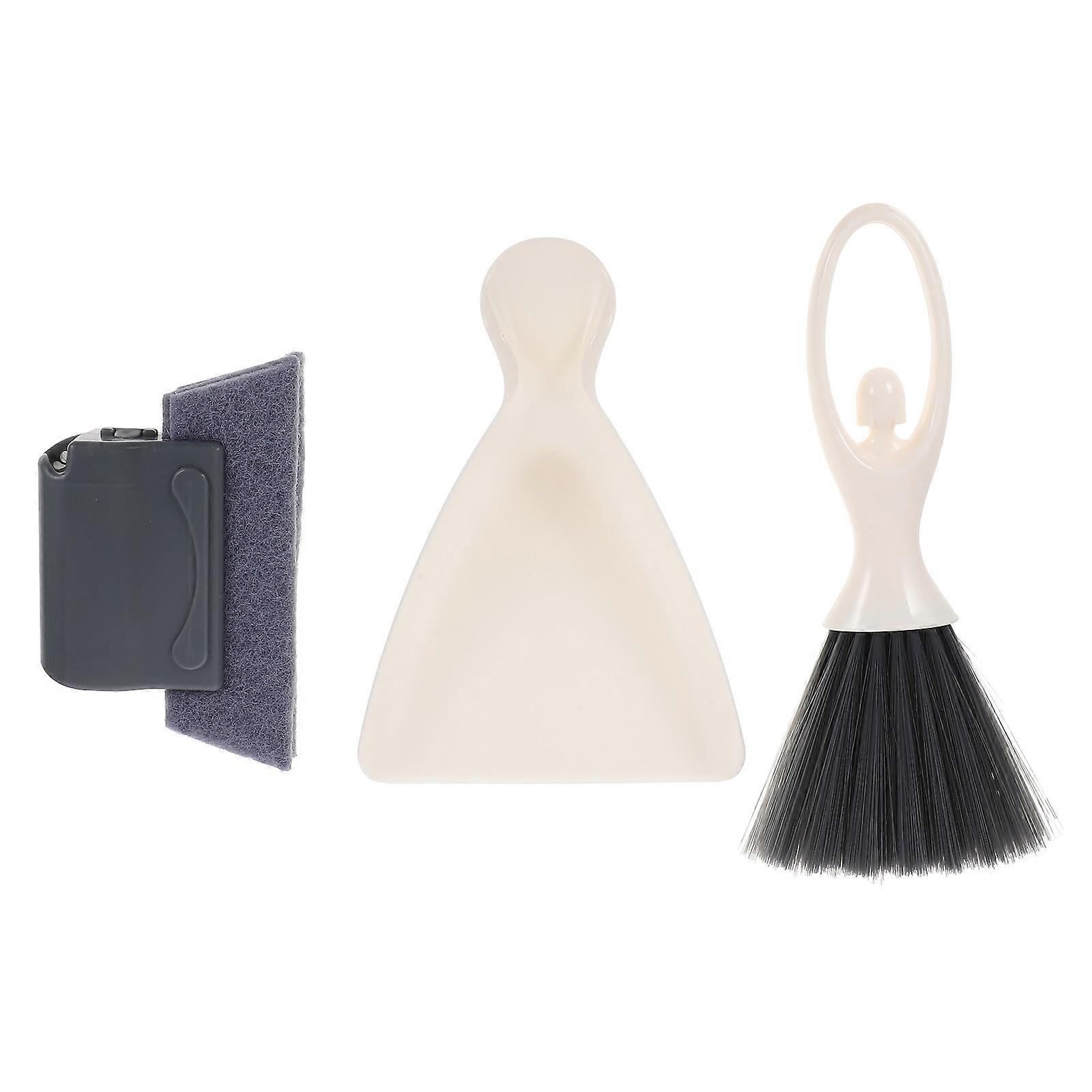 Convenient Mini Broom Tabletop Mini Broom Set Plastic Material Pet Cleaning Simple Design 1Set